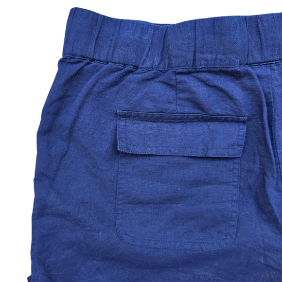 New York & Company Navy Blue Women's Cuffed Shorts Size Medium Elastic Waistband - Picture 9 of 13